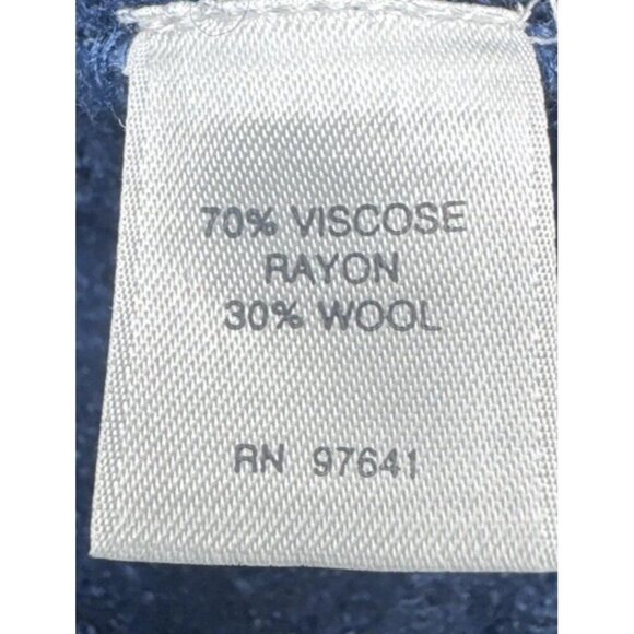 PURE JILL Women’s Blue Wool Blend Snap Front Coat Jacket Sz Petite Small - Picture 5 of 8